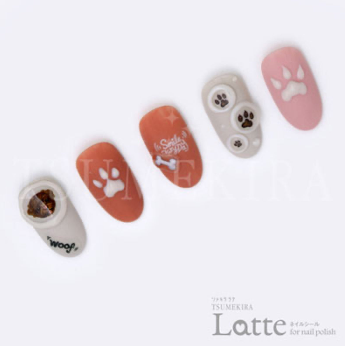 Tsumekira (latte) x Grace - Good Family Nail Sticker