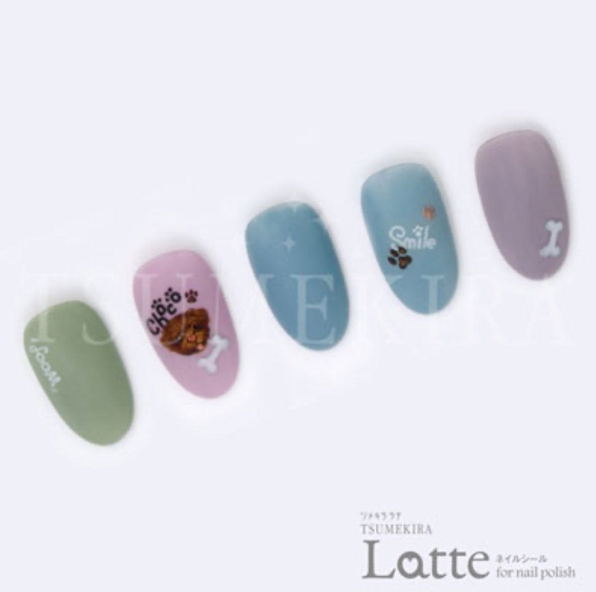 Tsumekira (latte) x Grace - Good Family Nail Sticker