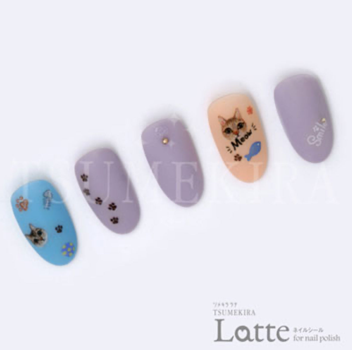 Tsumekira (latte) x Grace - Good Family Nail Sticker