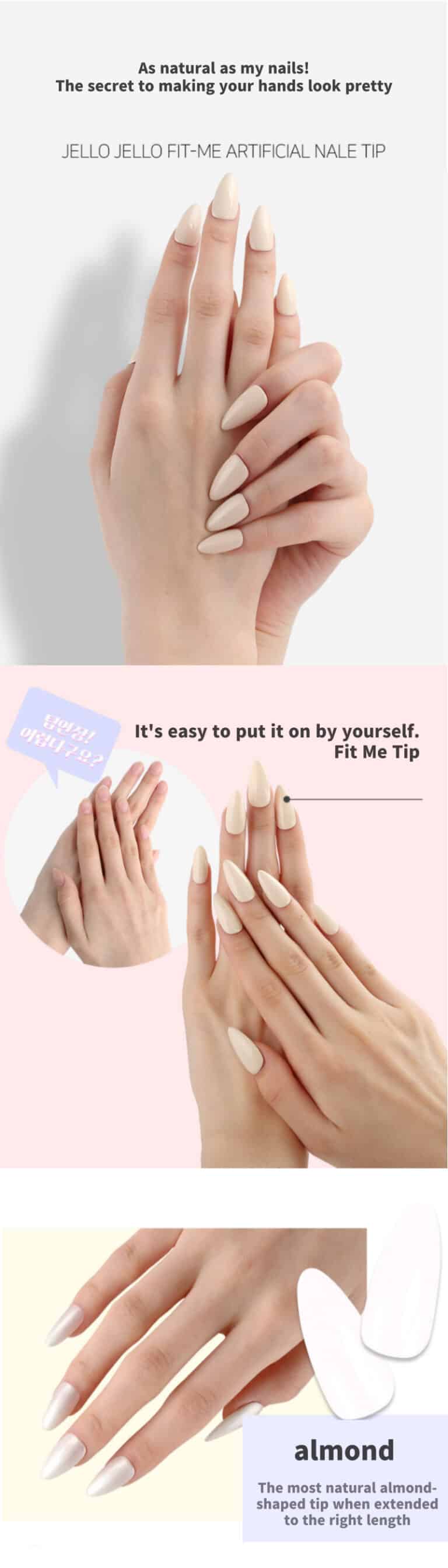 Jello Jello - Fit Me Tips (Almond/Coffin/Stiletto)