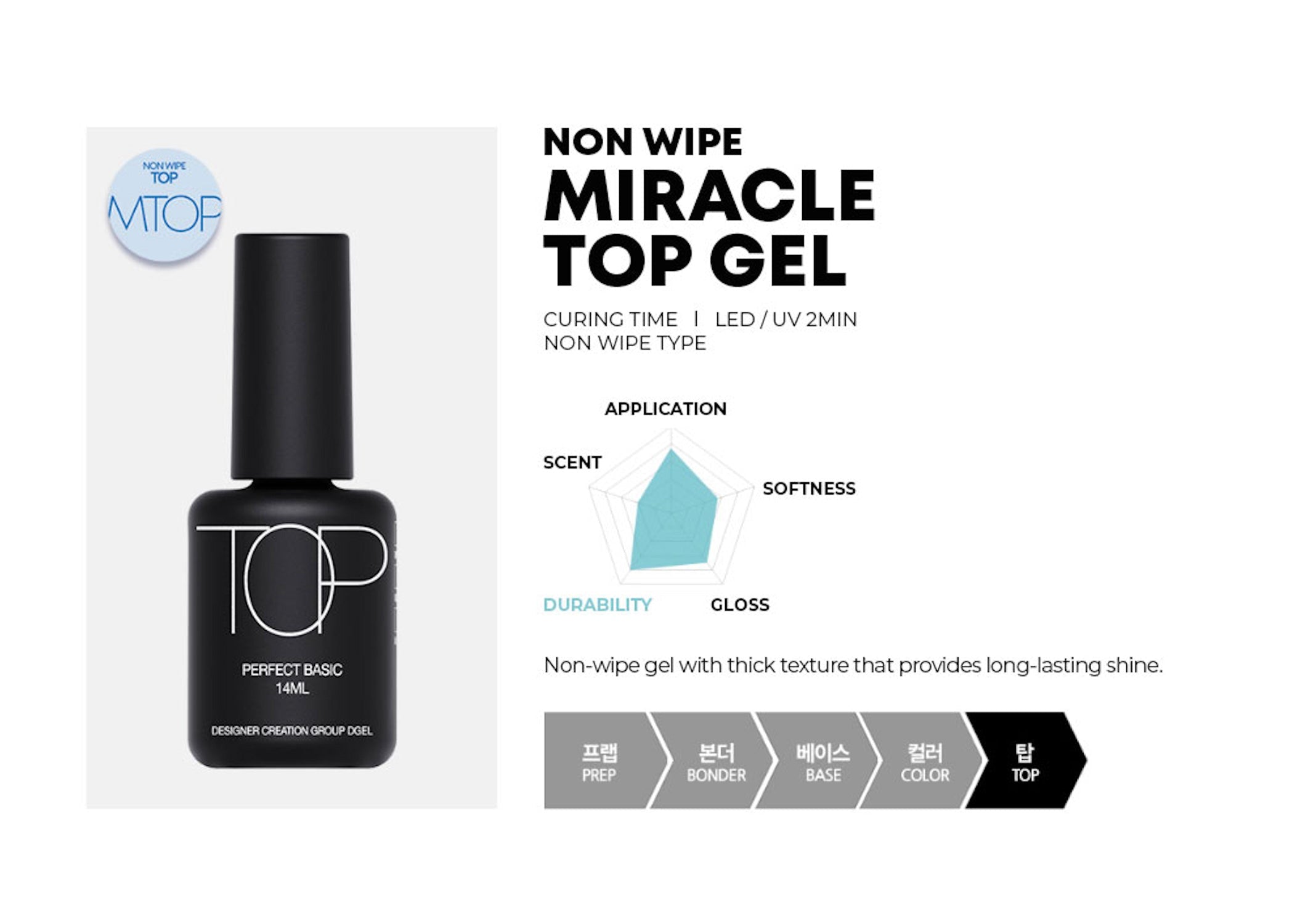 Dgel - Miracle Top Gel (Non-wipe)