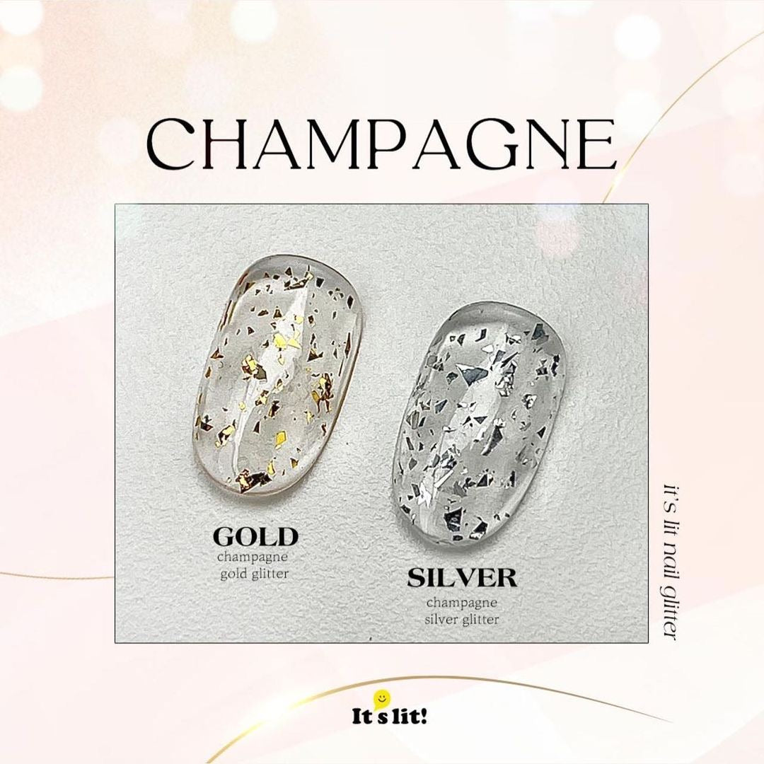 It’s Lit - Champagne Glitter Gel (Gold/Silver)